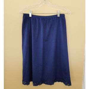 Vintage Vanity Fair Half Slip Skirt Blue